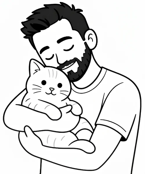 Illustration of Behroz Saadat