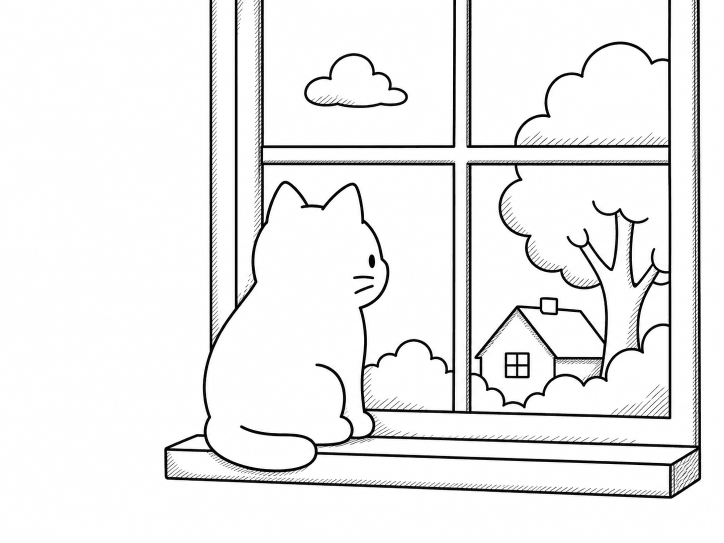 An illustration of a cat sitting beside a pet sitter checklist and cat care items